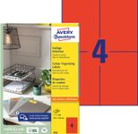 AVERY Zweckform Etiketten 3456 rot 105,0 x 148,0 mm