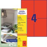 AVERY Zweckform Etiketten 3456 rot 105,0 x 148,0 mm