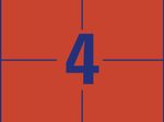 AVERY Zweckform Etiketten 3456 rot 105,0 x 148,0 mm