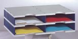 styro Styrodoc Sortierstation DIN C4 4 -Fach grau/blau
