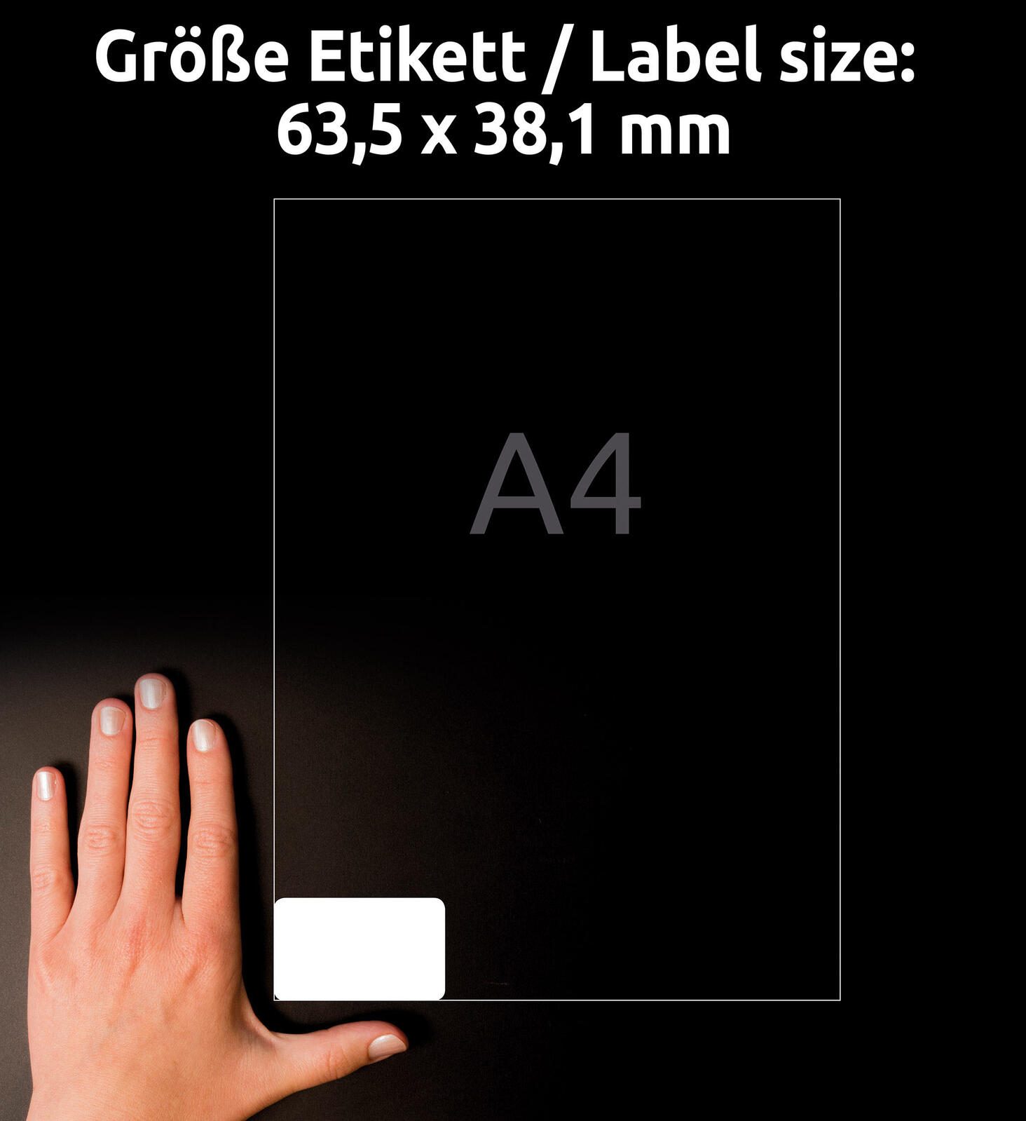 AVERY Zweckform Folien-Adressetiketten 63,5 x 38,1 mm