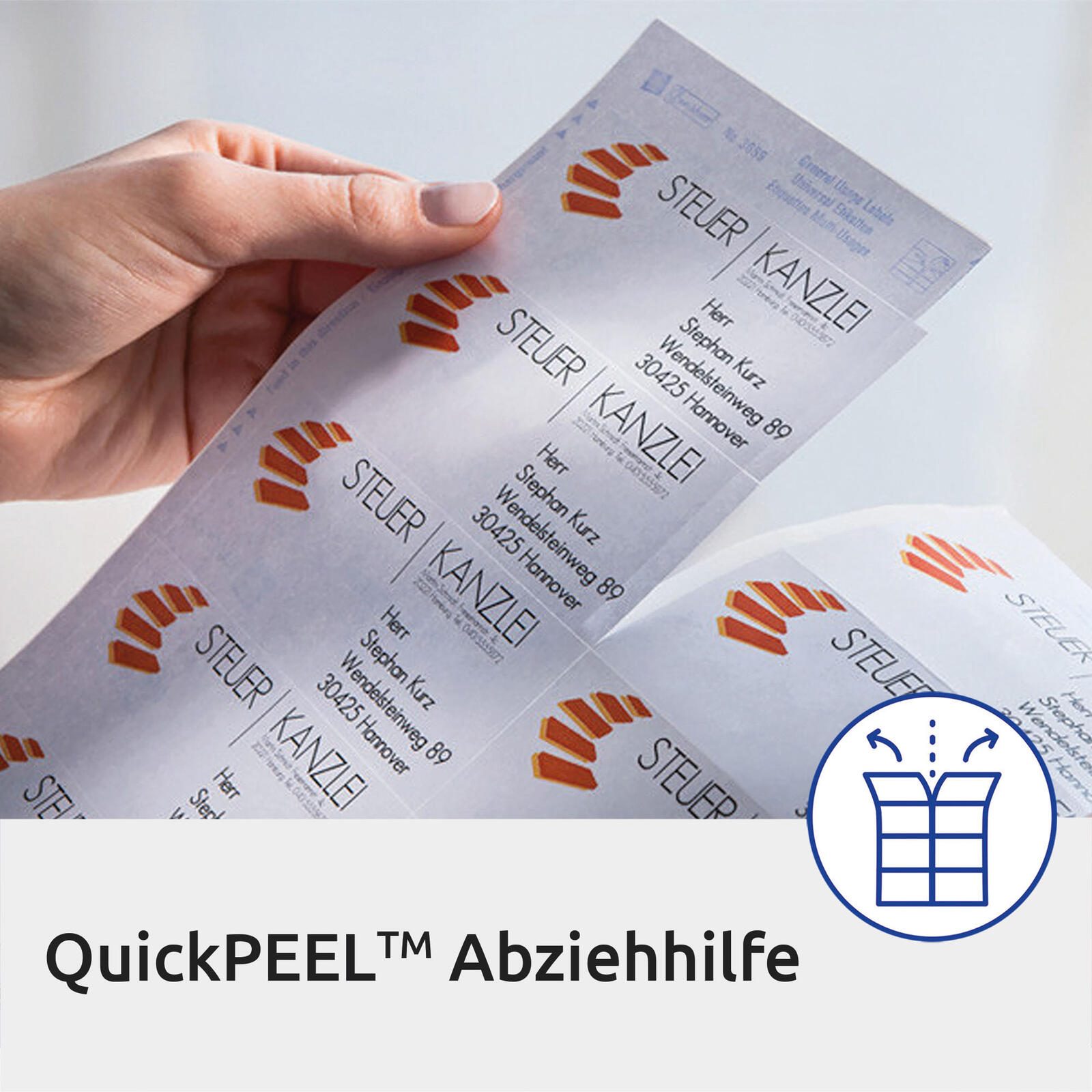 AVERY Zweckform Folien-Adressetiketten 63,5 x 38,1 mm