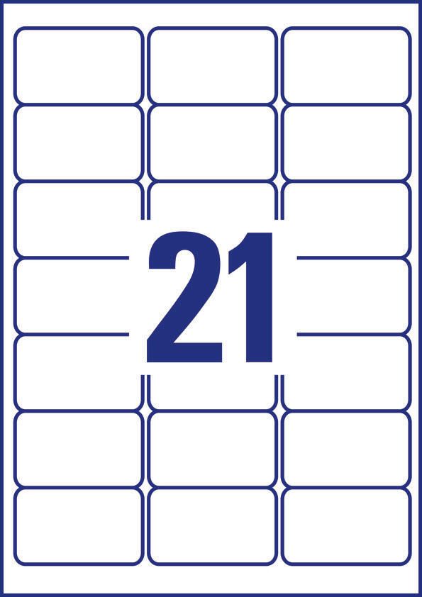 AVERY Zweckform Folien-Adressetiketten 63,5 x 38,1 mm