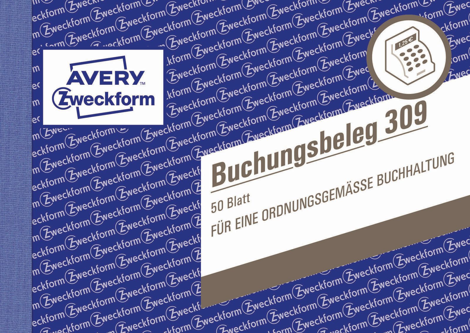 AVERY Zweckform Formularbuch Buchungsbeleg DIN A6 quer 1x 50 Seiten