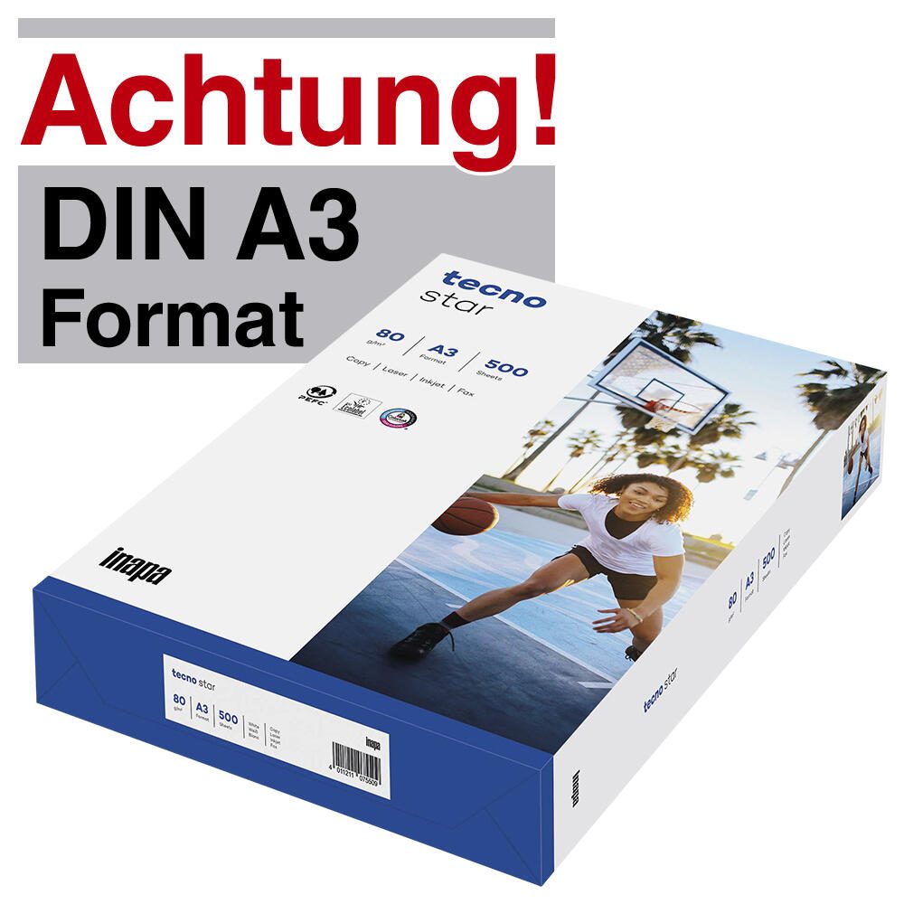 tecno Inapa tecno Kopierpapier DIN A3 80 g/m²