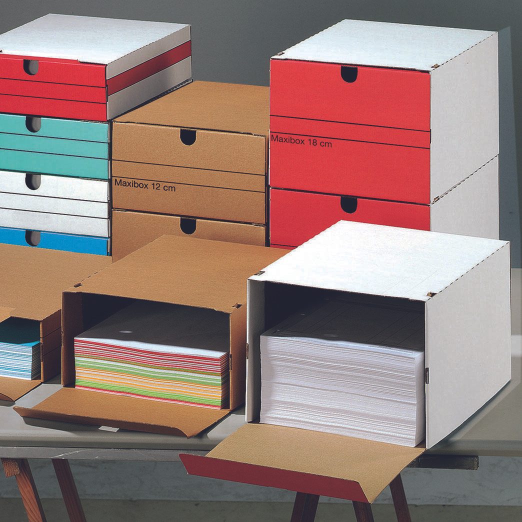 Top-Print Archivboxen für lose Dokumente 24,4 x 32,1 x 8,5 cm