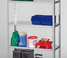 SCHULTE Lagerregale Steckregal Profiline Verzinkt 100,0 x 40,0 x 190,0 cm Silber