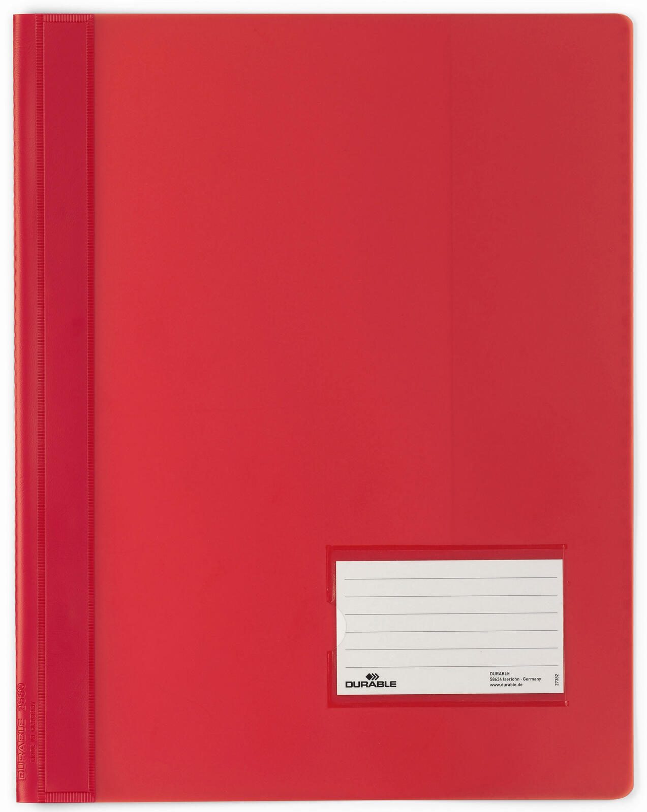 DURABLE Schnellhefter DIN A4 überbreit PVC rot