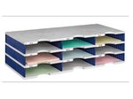 styro Styrodoc Sortierstation DIN C4 9 -Fach grau/blau