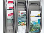 PAPERFLOW Kompakt Wandprospekthalter 1/3 DIN A4 5-Fach  silber