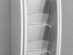 PAPERFLOW Kompakt Wandprospekthalter 1/3 DIN A4 5-Fach  silber