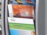 PAPERFLOW Kompakt Wandprospekthalter DIN A4 hoch 4-Fach  silber
