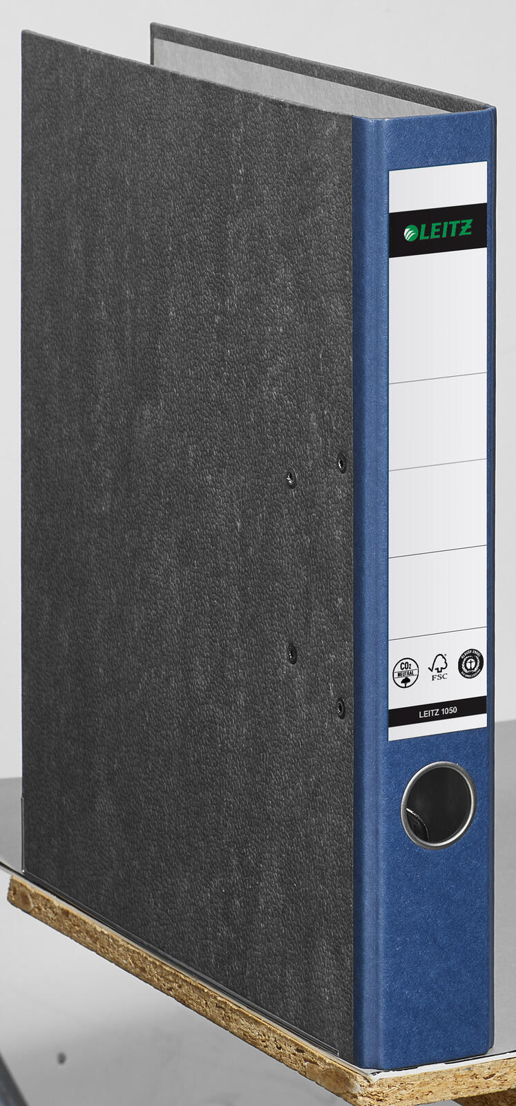 LEITZ Ordner Rückenbreite 5.2 cm DIN A4 Karton blau marmoriert