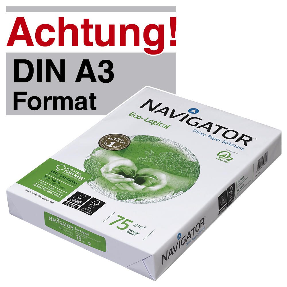 NAVIGATOR Kopierpapier DIN A3 75 g/m²