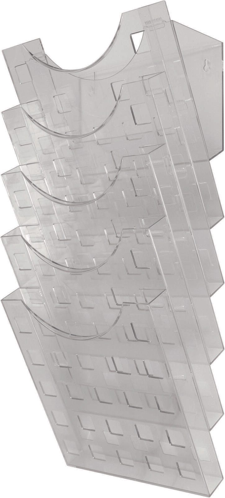 helit the grid wall Wandprospekthalter DIN A4 5-Fach  transparent