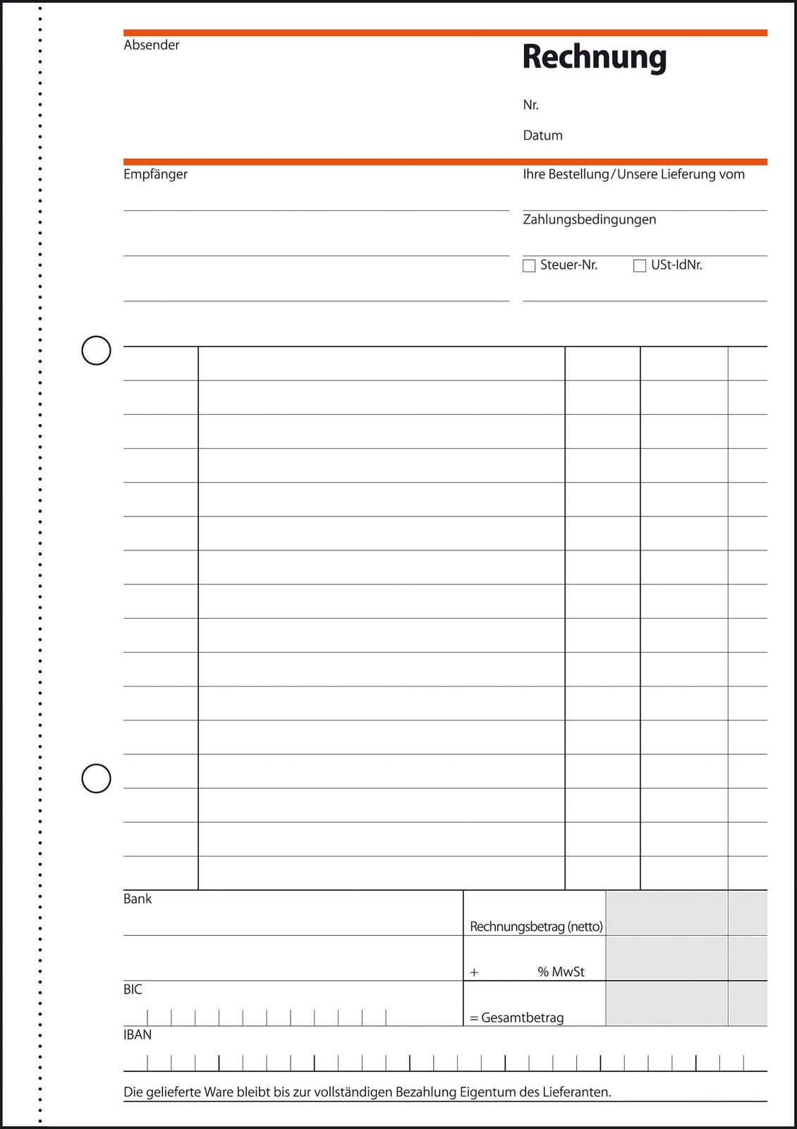 SIGEL Formularbuch Rechnung DIN A5 3x 40 Seiten
