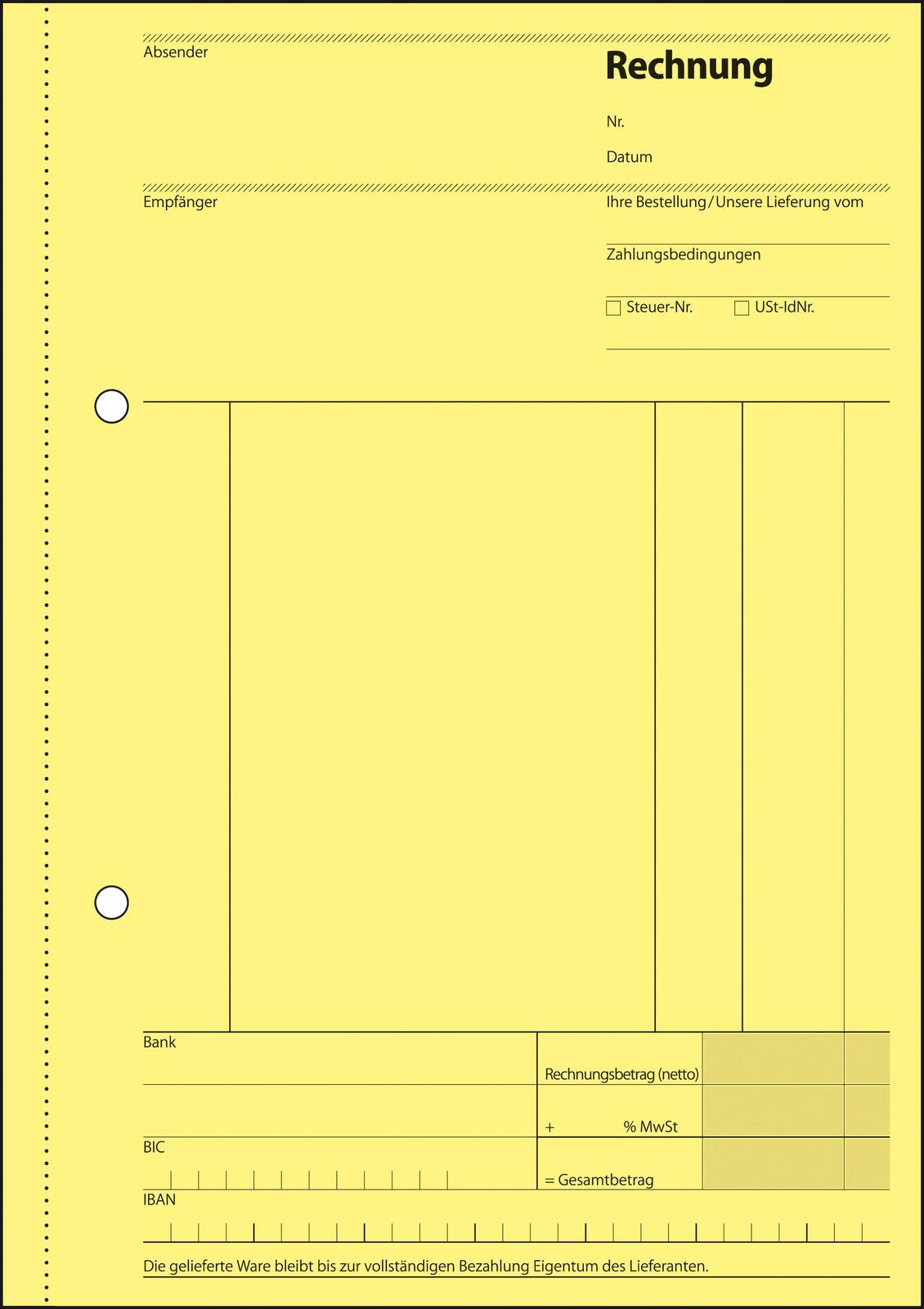 SIGEL Formularbuch Rechnung DIN A5 3x 40 Seiten