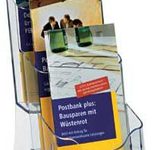 SIGEL Tischprospekthalter 1/3 DIN A4 3-Fach transparent