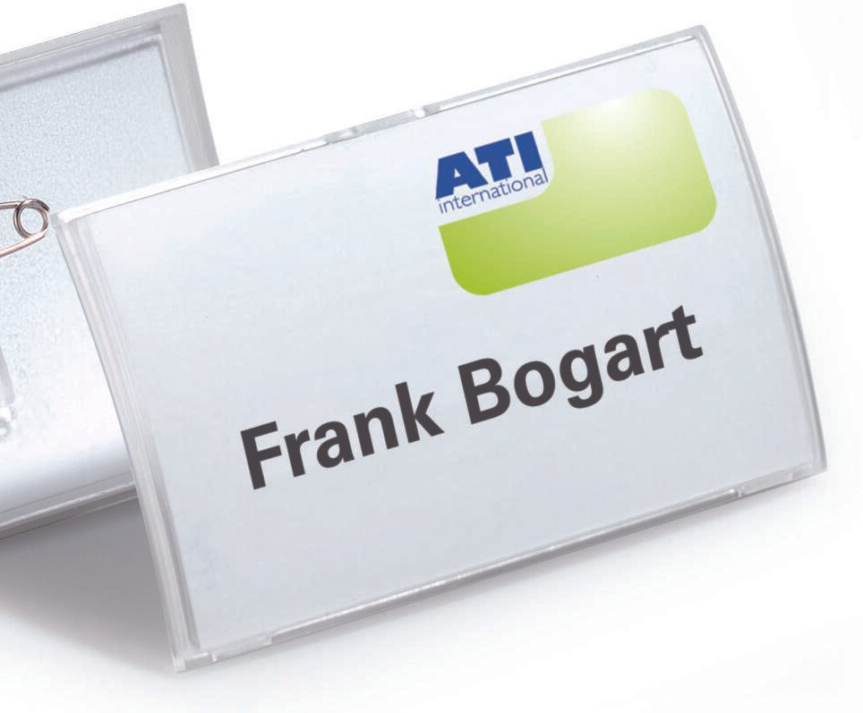 DURABLE Click Fold Namensschilder transparent 7.5 cm x 4 cm