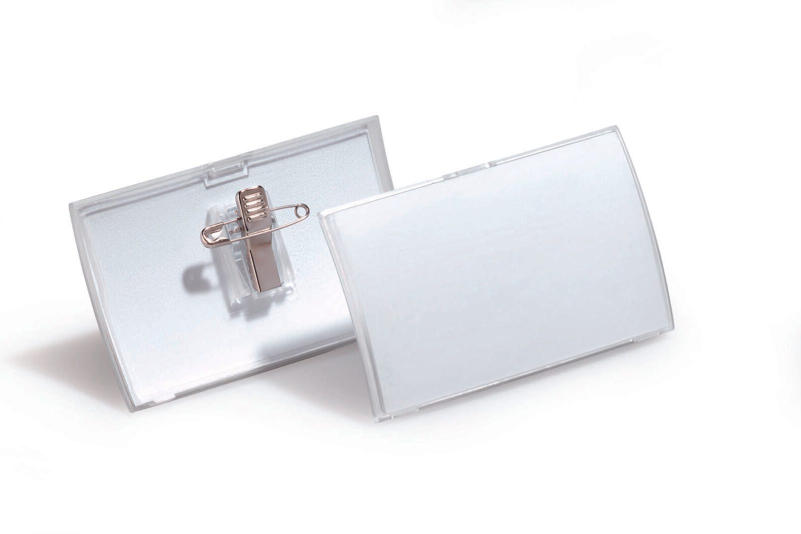 DURABLE Click Fold Namensschilder transparent 9 cm x 5.4 cm