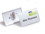 DURABLE Click Fold Namensschilder transparent 9 cm x 5.4 cm