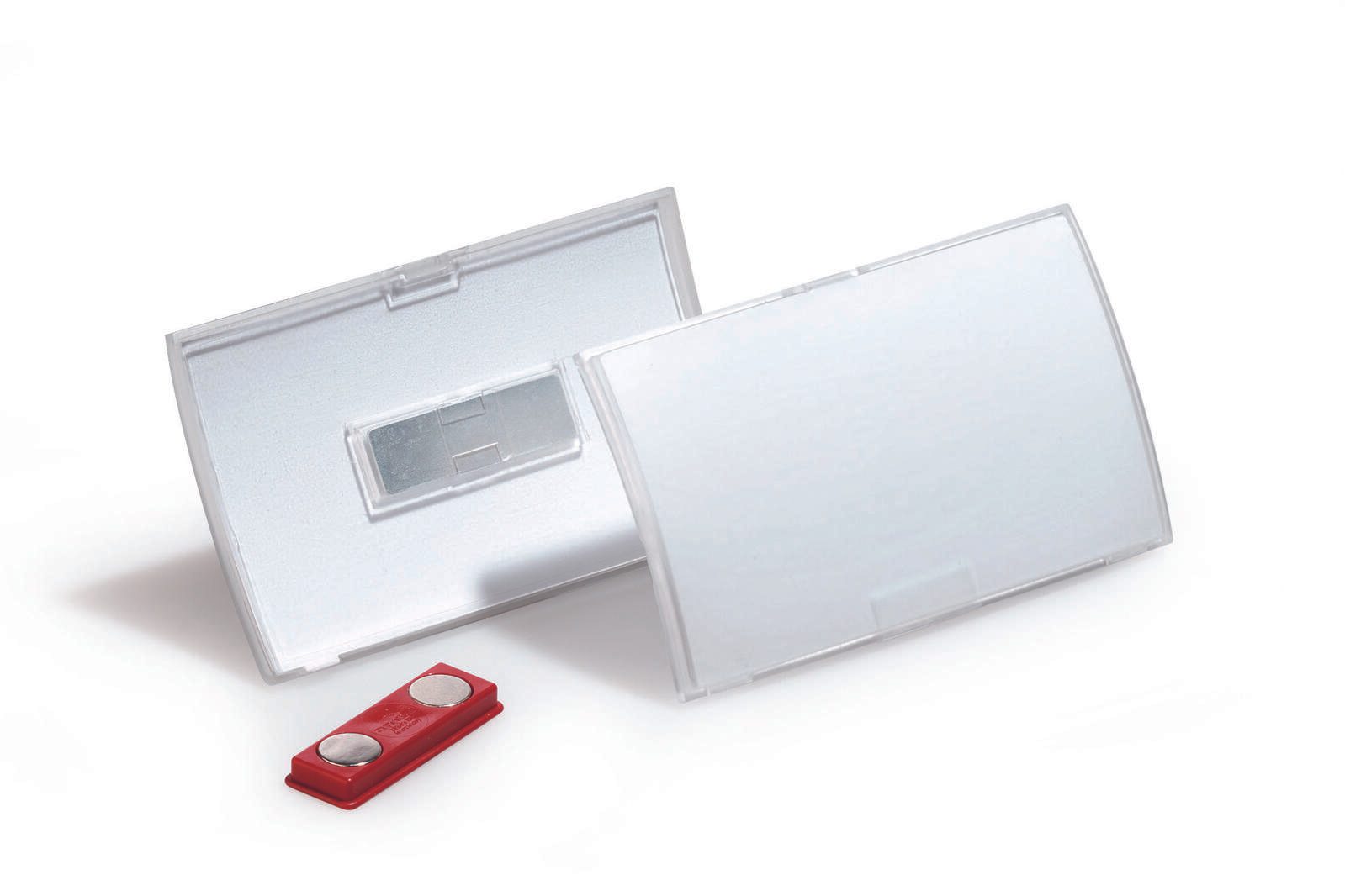 DURABLE Click Fold Namensschilder transparent 9 cm x 5.4 cm