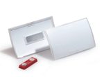 DURABLE Click Fold Namensschilder transparent 9 cm x 5.4 cm