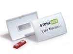 DURABLE Click Fold Namensschilder transparent 9 cm x 5.4 cm