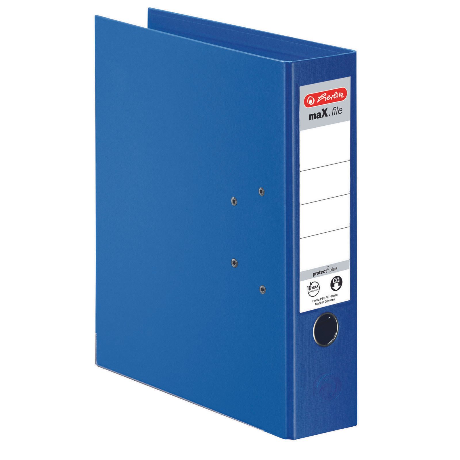 herlitz Ordner Rückenbreite 8 cm DIN A4 Kunststoff blau