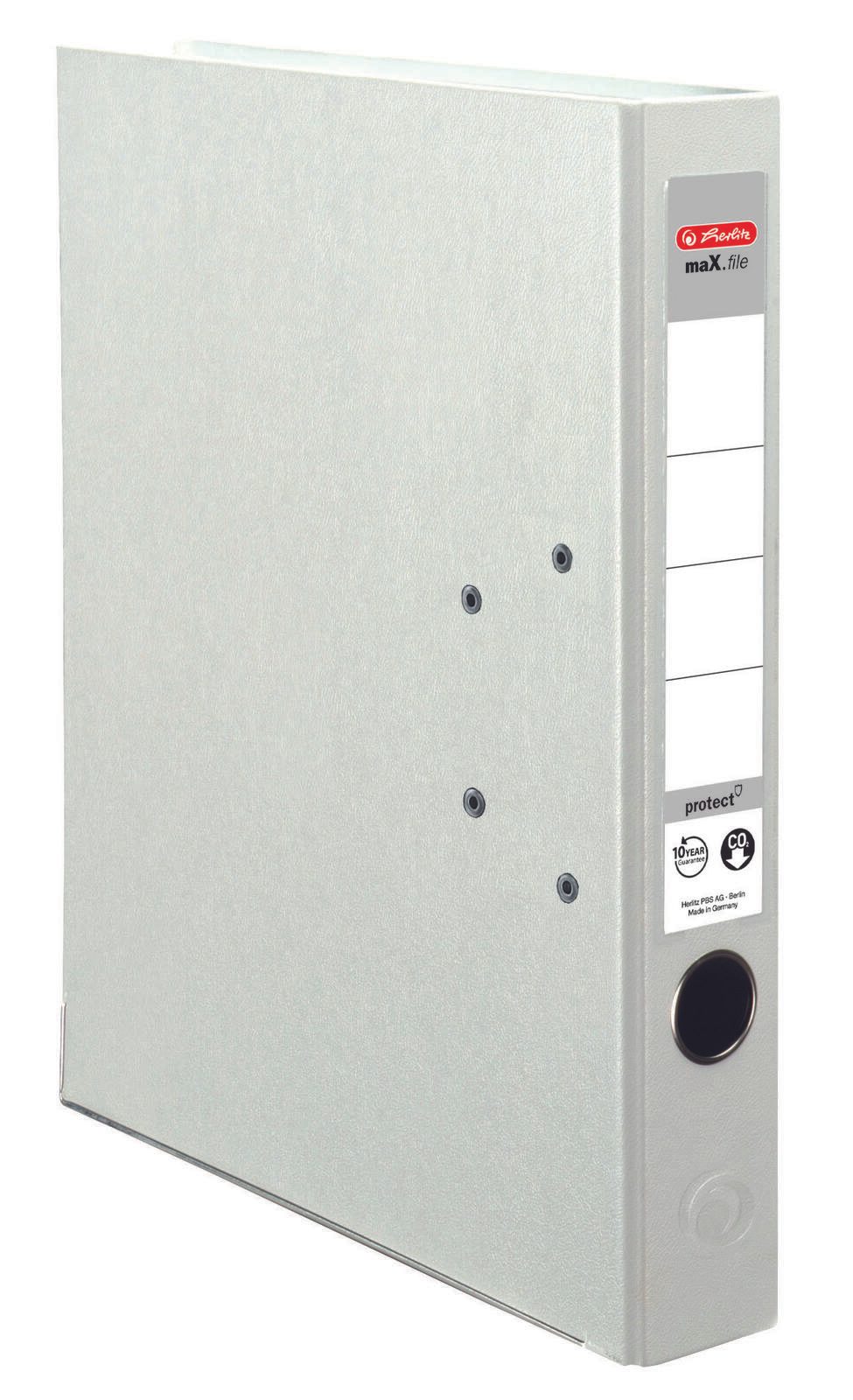 herlitz Ordner Rückenbreite 5 cm DIN A4 Kunststoff weiß