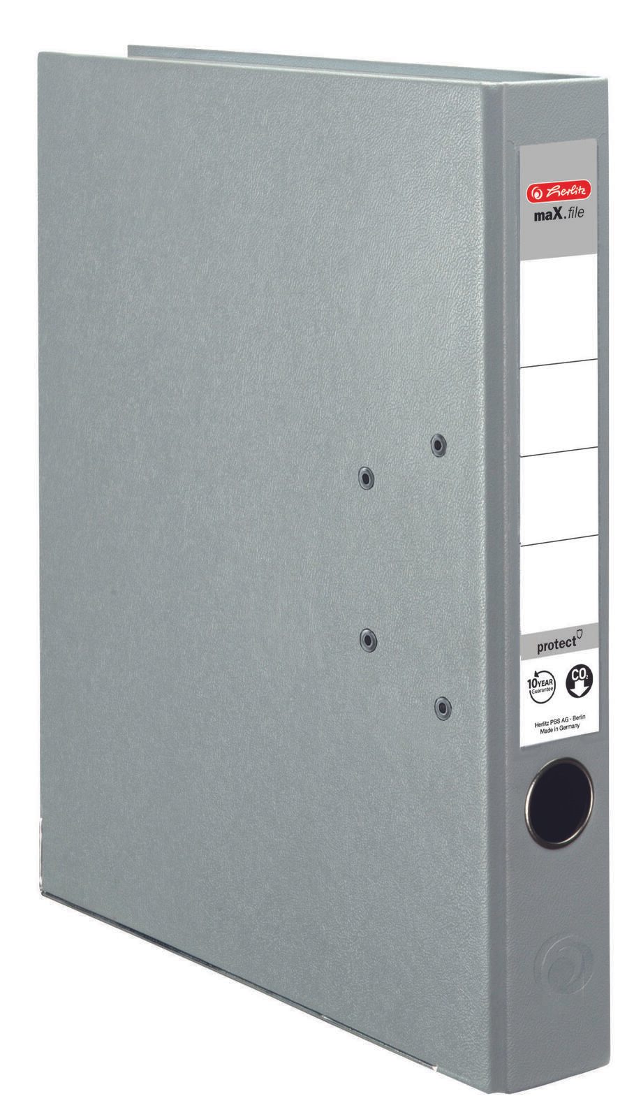 herlitz Ordner Rückenbreite 5 cm DIN A4 Kunststoff grau