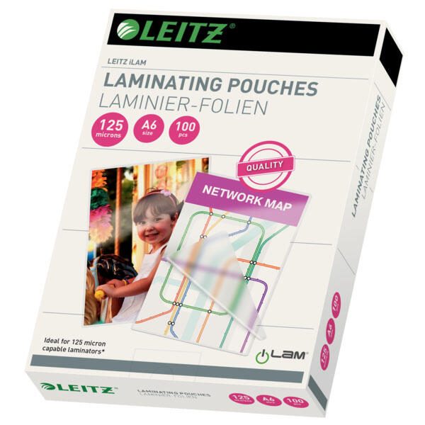 LEITZ Laminierfolien glänzend 125 mikron A6