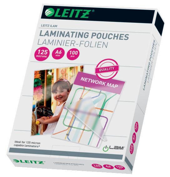 LEITZ Laminierfolien glänzend 125 mikron A6