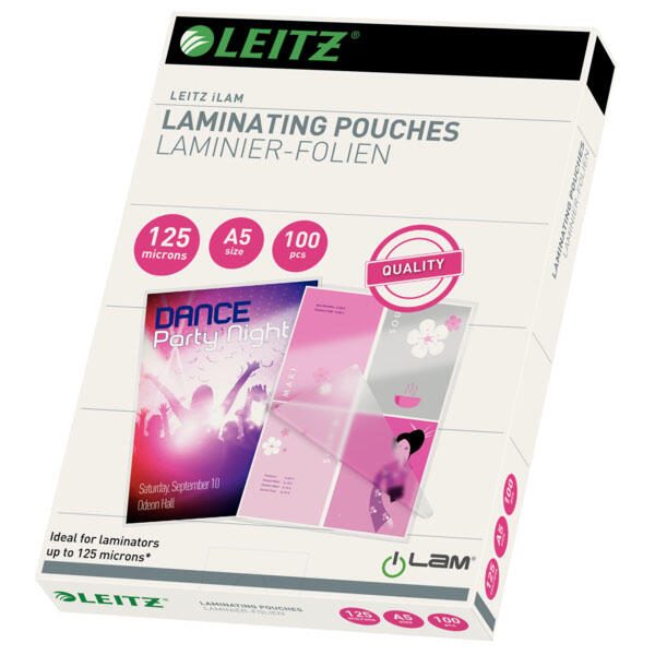 LEITZ Laminierfolien glänzend 125 mikron A5