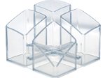 HAN SCALA Stiftehalter 12,5 x 12,5 x 10,0 cm transparent