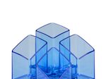 HAN SCALA Stiftehalter 12,5 x 12,5 x 10,0 cm blau-transparent