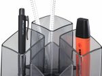 HAN SCALA Stiftehalter 12,5 x 12,5 x 10,0 cm grau-transparent