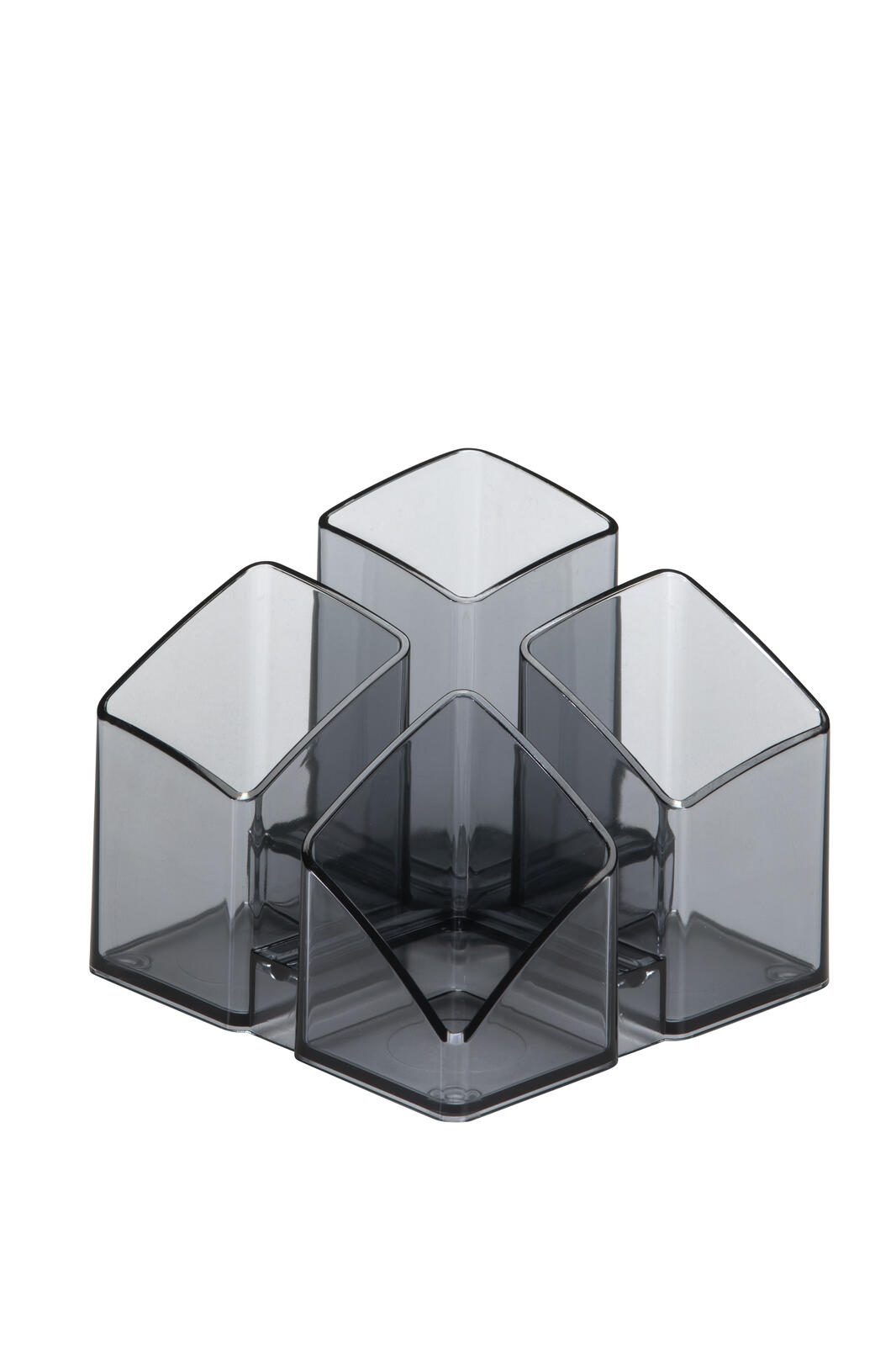HAN SCALA Stiftehalter 12,5 x 12,5 x 10,0 cm grau-transparent