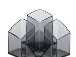 HAN SCALA Stiftehalter 12,5 x 12,5 x 10,0 cm grau-transparent