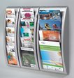 PAPERFLOW Kompakt Wandprospekthalter DIN A4 hoch 4-Fach anthrazit