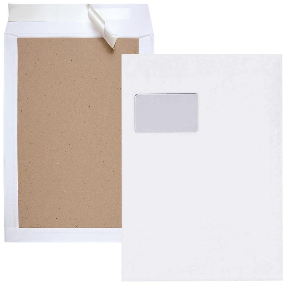MAILmedia Papprückwandtaschen DIN C4 weiß