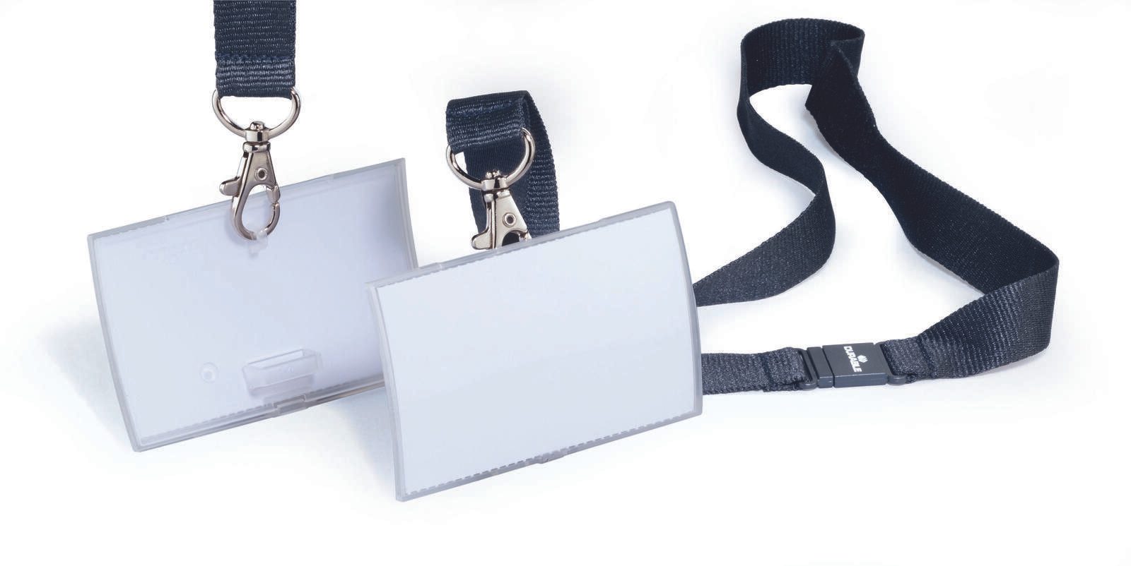 DURABLE Click Fold Namensschilder transparent 9 cm x 5.4 cm