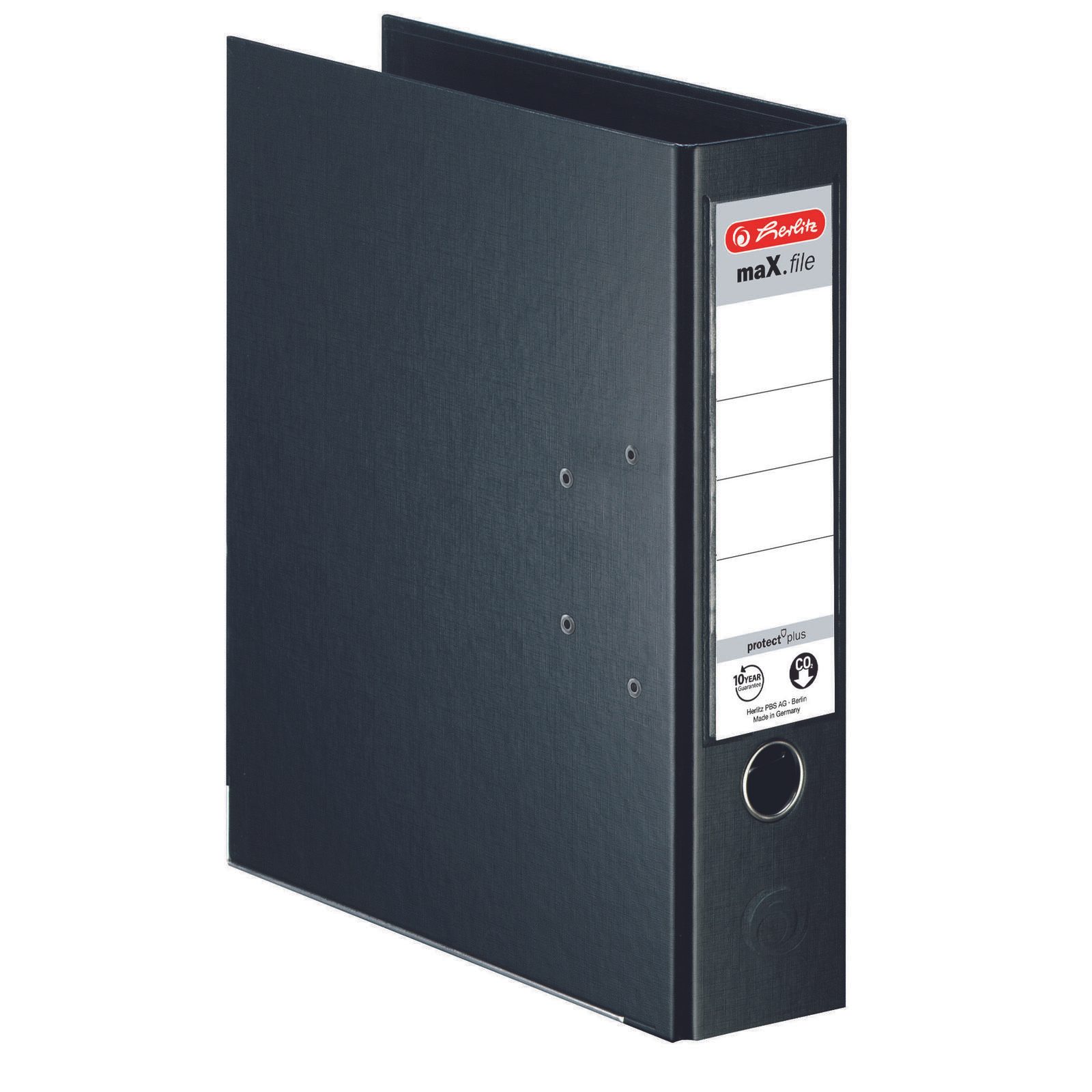 herlitz Ordner Rückenbreite 8 cm DIN A4 Kunststoff schwarz