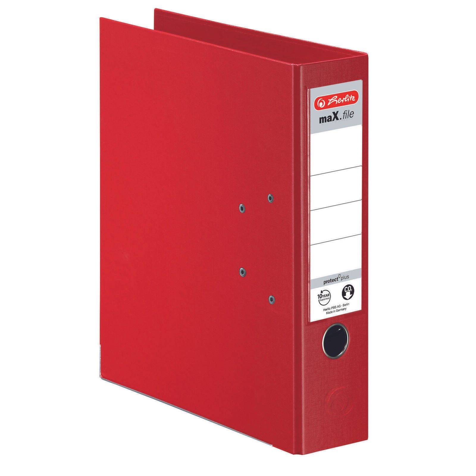 herlitz Ordner Rückenbreite 8 cm DIN A4 Kunststoff rot