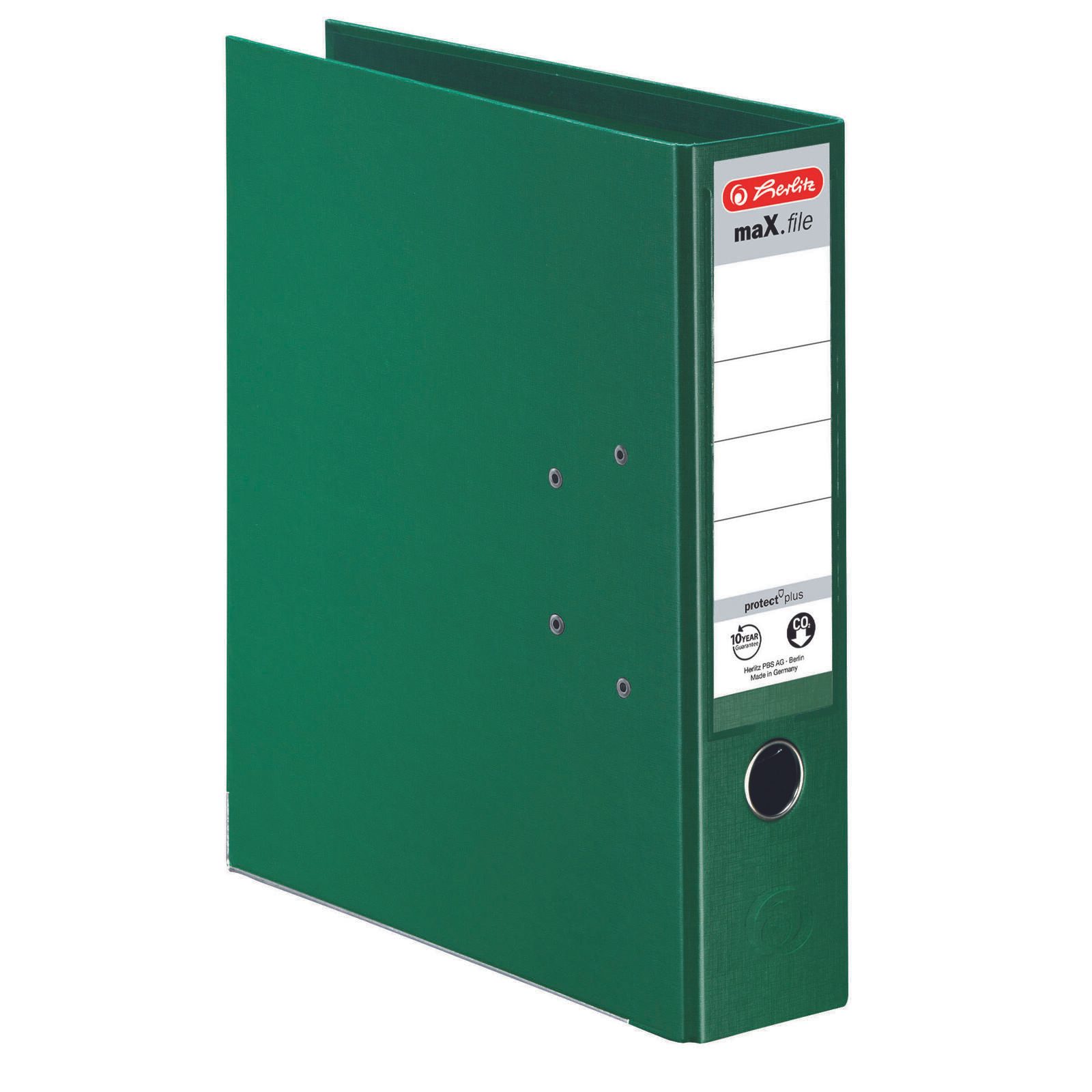 herlitz Ordner Rückenbreite 8 cm DIN A4 Kunststoff grün