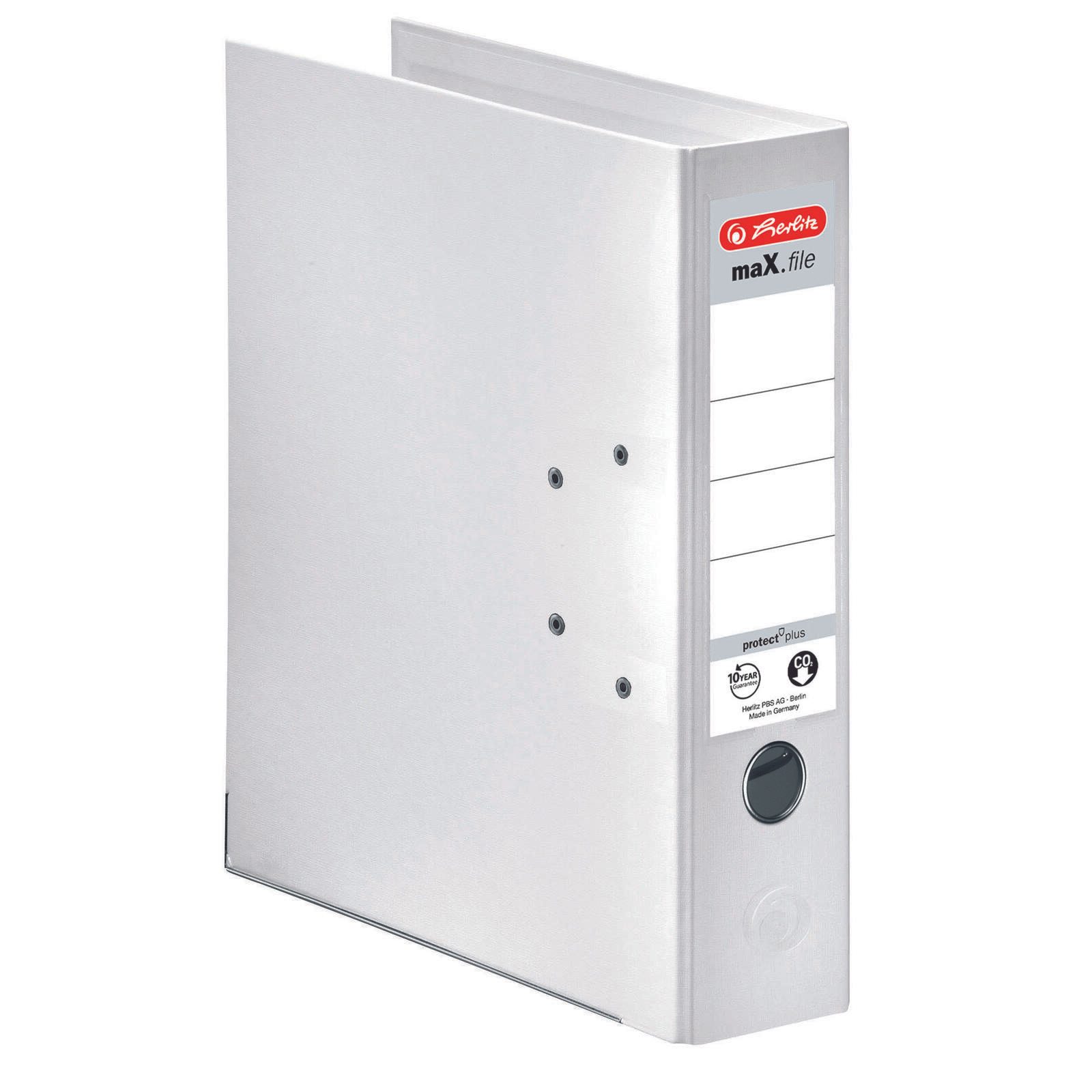 herlitz Ordner Rückenbreite 8 cm DIN A4 Kunststoff weiß