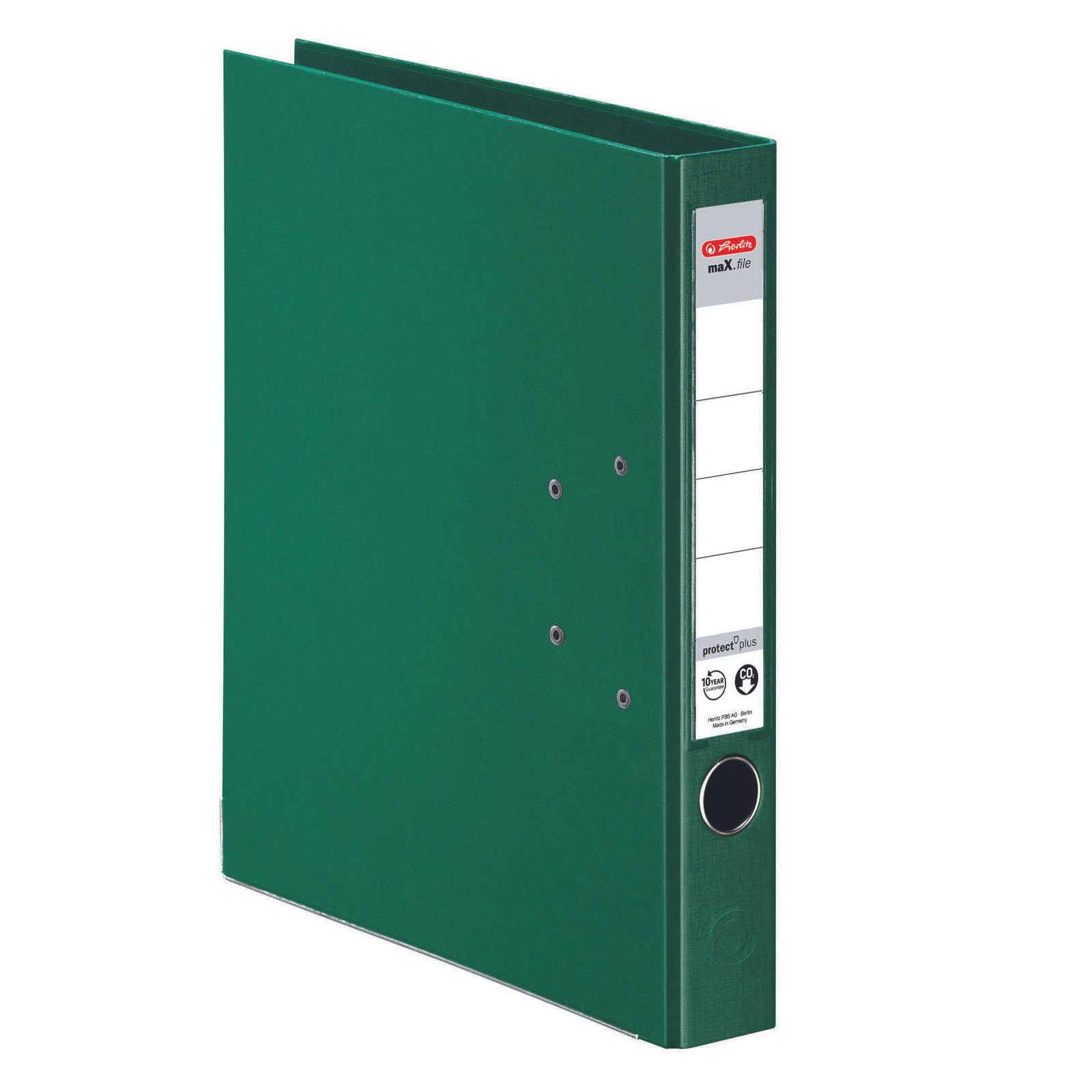 herlitz Ordner Rückenbreite 5 cm DIN A4 Kunststoff grün