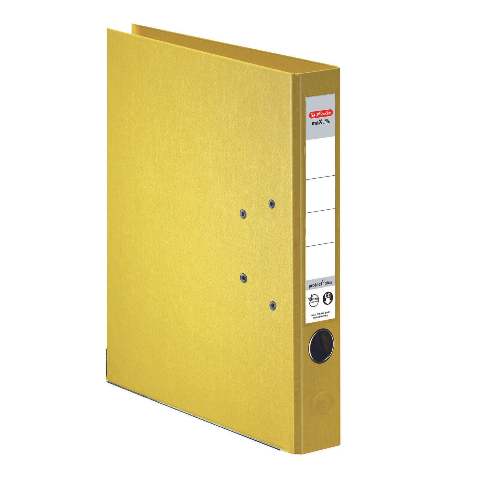 herlitz Ordner Rückenbreite 5 cm DIN A4 Kunststoff gelb