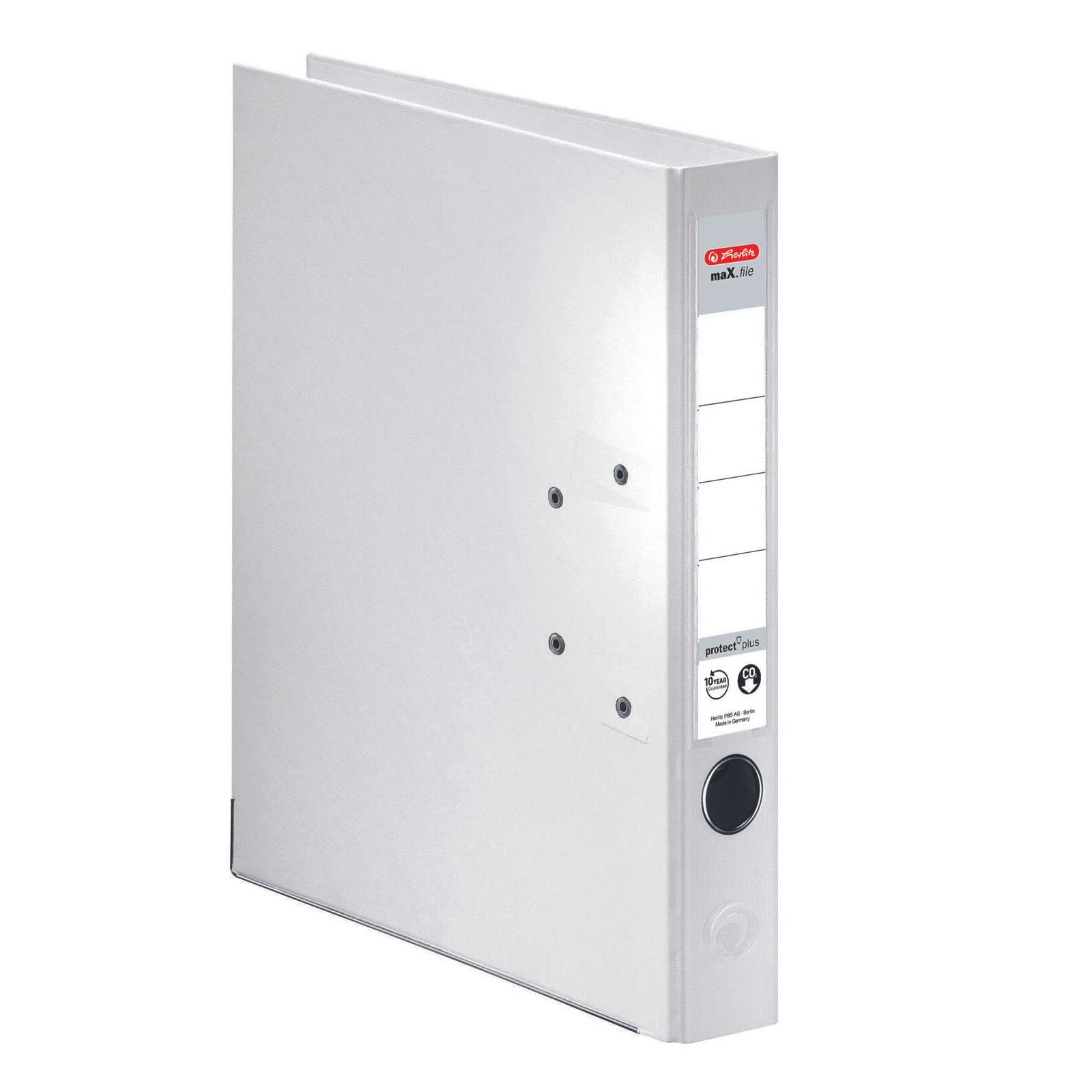 herlitz Ordner Rückenbreite 5 cm DIN A4 Kunststoff weiß