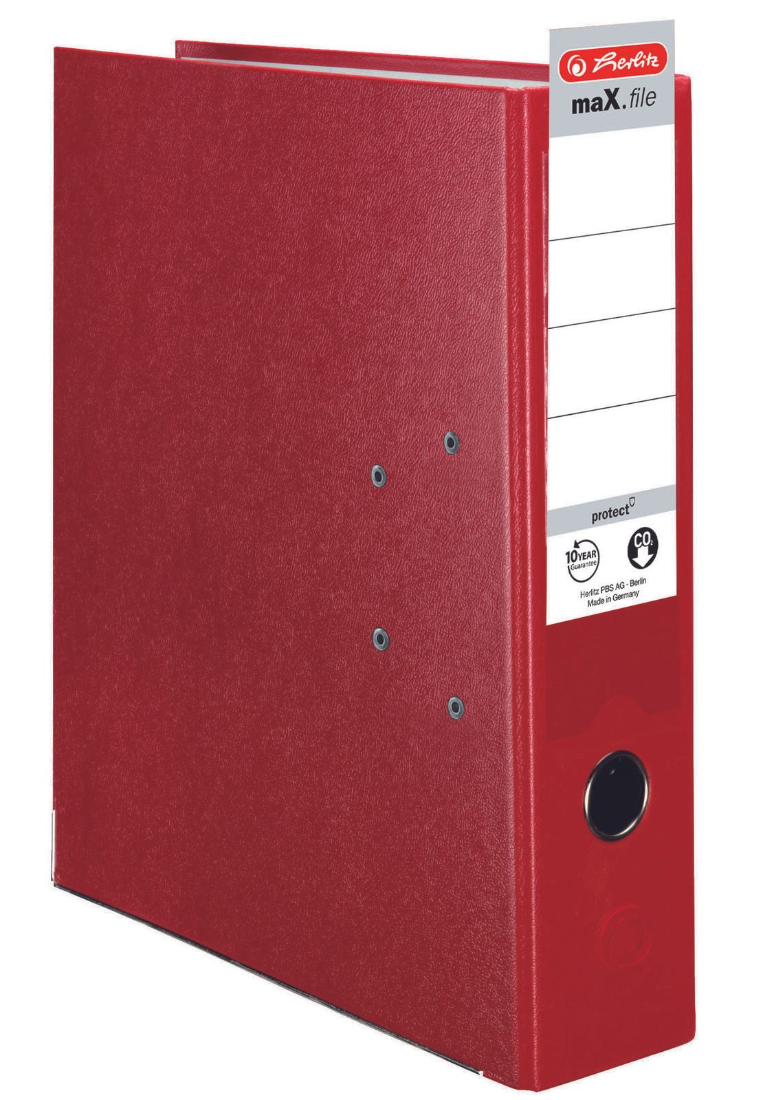 herlitz Ordner Rückenbreite 8 cm DIN A4 Kunststoff rot
